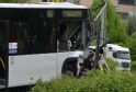 Schwerer Bus Unfall Koeln Porz Gremberghoven Neuenhofstr P176